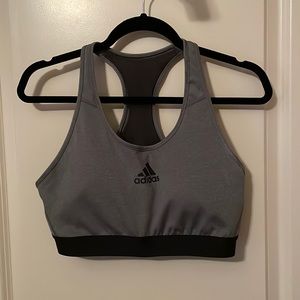 Adidas womens XL sports bra (grey and black mesh)